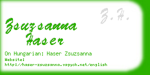 zsuzsanna haser business card